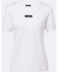Dolce & Gabbana - Logo Cotton Jersey T-Shirt - Lyst