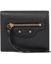 Balenciaga Leather Neo Classic Mini Wallet in Orange | Lyst