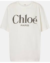 Chloé - Camiseta En Jersey De Algodon Con Logo - Lyst