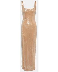 STAUD - Le Sable Sequined Maxi Dress - Lyst