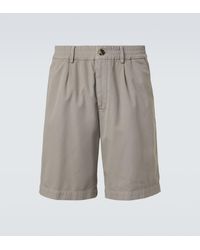 Brunello Cucinelli - Cotton Gabardine Bermuda Shorts - Lyst