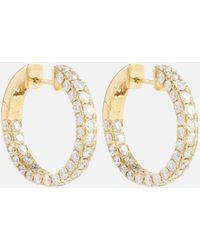 SHAY - 18kt Gold Hoop Earrings With Diamonds - Lyst