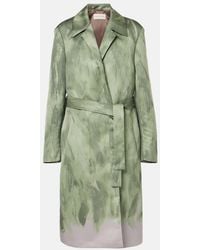Dries Van Noten - Satin Wrap Coat - Lyst