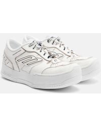 Balenciaga - Hamptons Leather Platform Sneakers - Lyst