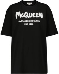 Alexander McQueen - Printed Cotton T-shirt - Lyst
