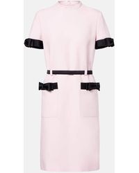 Valentino - Crepe Couture Bow-Detail Minidress - Lyst