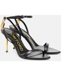 Tom Ford - 85Mm Padlock Leather Sandals - Lyst