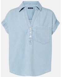 Veronica Beard - Almera Cotton Chambray Top - Lyst