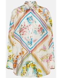 Zimmermann - Halcyon Floral Silk Blouse - Lyst