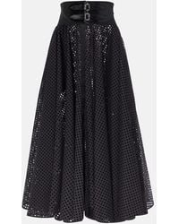 Alaïa - Midirock Aus Einem Baumwollgemisch - Lyst