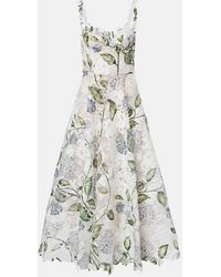 Oscar de la Renta - Floral Bustier Gown - Lyst