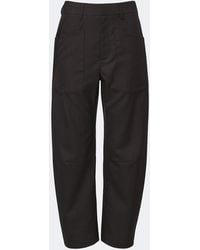 Nili Lotan - Shon Virgin Wool Barrel-Leg Pants - Lyst