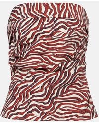 Proenza Schouler - Label Maisy Printed Cotton-Blend Tube Top - Lyst