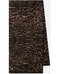 Saint Laurent - Leopard-Print Silk And Cashmere Scarf - Lyst