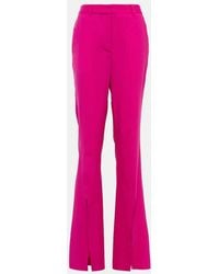 GIUSEPPE DI MORABITO - Pantalon Evase A Taille Mi-Haute En Laine Melangee - Lyst
