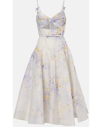 Zimmermann - Crush Twist Front Midi Dress - Lyst