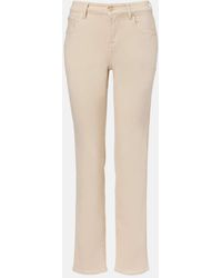 7 For All Mankind - Calie Straight Mid-Rise Straight Jeans - Lyst