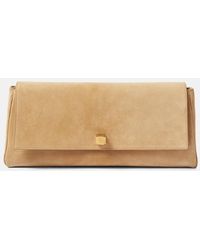 KHAITE - Clutch Audrey Aus Veloursleder - Lyst