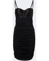 Dolce & Gabbana - Ruched Satin Minidress - Lyst