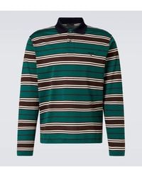 Prada - Striped Polo Shirt - Lyst