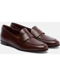 Max Mara - Embellished Leather Penny Loafers - Lyst