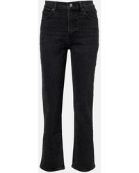 FRAME - Ruler Cropped Straight Jeans - Lyst