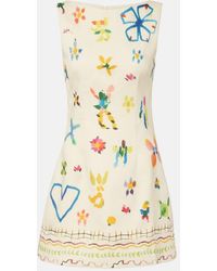 ALÉMAIS - Sidi Floral Linen-Blend Minidress - Lyst