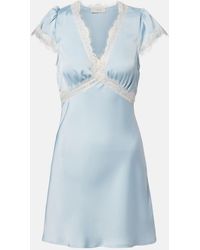 Faithfull the Brand - Verena Lace-Trimmed Satin Minidress - Lyst