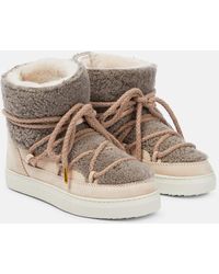 Inuikii - Sneaker Classic Shearling And Leather Ankle Boots - Lyst