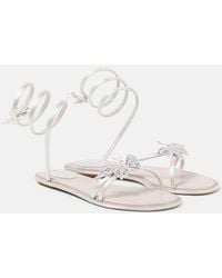 Rene Caovilla - Cleo Embellished Satin Sandals - Lyst