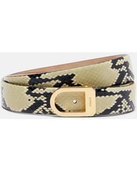 KHAITE - Saddle 30Mm Snake-Effect Leather Belt - Lyst