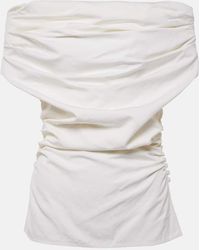 Magda Butrym - Ruched Silk Top - Lyst