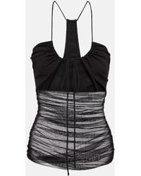 Christopher Esber - Top De Tul De Seda Con Aberturas - Lyst