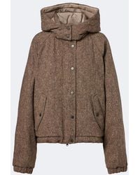 Brunello Cucinelli - Hooded Wool-Blend Down Jacket - Lyst