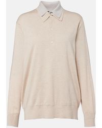 Acne Studios - Silk, Wool, And Cashmere Polo Sweater - Lyst