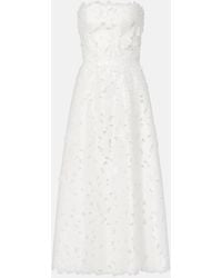 Costarellos - Cocktailkleid Norina Aus Satin Mit Spitze - Lyst