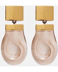 KHAITE - Keefe-Plated Drop Earrings - Lyst