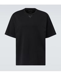 Prada - Triangle Plaque T-Shirt - Lyst