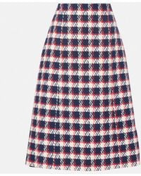 Carolina Herrera - Tweed Midi Skirt - Lyst