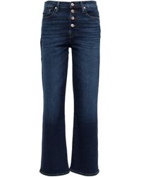7 For All Mankind High-Rise Cropped Jeans Alexa - Blau