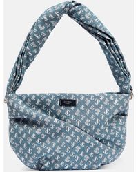 Jimmy Choo Clutch Bonny aus Denim - Blau