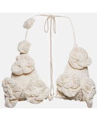 Magda Butrym - Floral Crochet Bra Top - Lyst