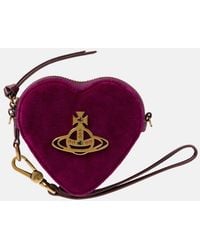 Vivienne Westwood - Heart Velvet Coin Purse With Strap - Lyst