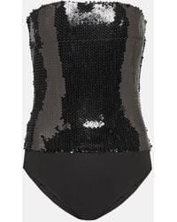Alexandre Vauthier - Sequined Strapless Bodysuit - Lyst