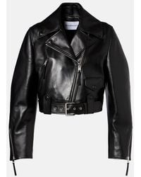 Givenchy - Cocoon Cropped Leather Biker Jacket - Lyst