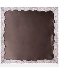 Magda Butrym - Lace-Trimmed Silk Satin Scarf - Lyst
