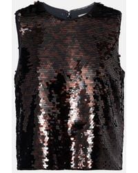STAUD - Sequined Top - Lyst