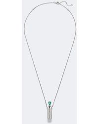 Yvonne Léon - Petit Vase Berlingot And Bouchon 9Kt Pendant Necklace With Emerald And Diamond - Lyst