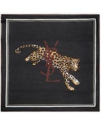 Saint Laurent - Sciarpa Con Stampa - Lyst