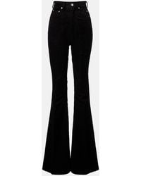 Rick Owens - Bolan Cotton And Linen Corduroy Flared Pants - Lyst